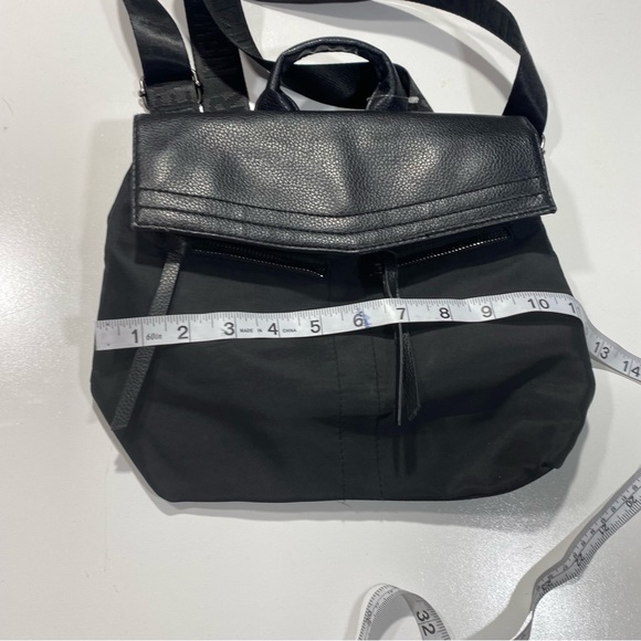 Botkier Black Nylon Adjustable Logo Straps Mini Backpack With Front Zipper - Picture 13 of 15